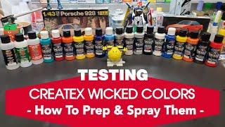 Scale Model Tips - Testing Createx Wicked Colors - How To Prep & Spray Them