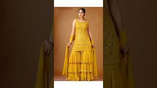 Best designer dresses for haldi ceremony||