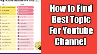 HOW TO FIND BEST TOPIC FOR YOUTUBE | HAMZA TECH |