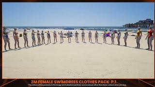 ZM FEMALE SWIMDREES CLOTHES PACK P.1