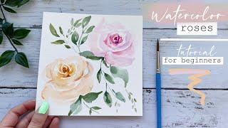 Watercolor Rose | Loose Watercolor Flowers | How to Paint Roses | Beginner Watercolor