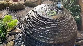 Bird bath design in the garden | Recirculating Aquascape Fountain | outdoor aviary | JC140