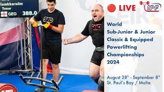  LIVE: Men SJr 120&120+kg Jr 120+kg classic - World SJr & Junior Powerlifting Championships 2024