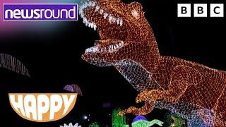 Happy News: Dinosaur Lights and Traveling Cows! | Newsround