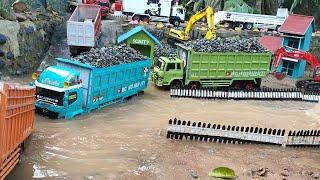 LOADING BATU SEPRIT DI PINGGIR SUNGAI‼️RC DAM HINO JUMBO, RC HINO 500, RC EXSAFATOR TRINTON