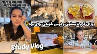 ولاگ روزای گرم تابستونی و درس خوندن برای امتحان پره‌انترنی پزشکی.️