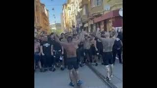 Levski Sofia before their match against CSKASofia #shorts #fyp #footballhooligans #hooligans #ultras