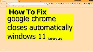 Fix Google chrome crashes immediately after opening windows 10 / 11