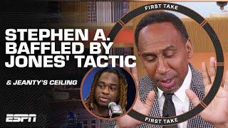 Stephen A. POKES FUN at Jerry Jones' interesting pitch to Ashton Jeanty  | First Take