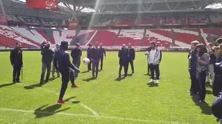 Ronaldinho and Jay-Jay Okocha in Kazan Arena