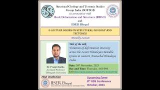 RDS Monthly Lecture (November 2023) - by Dr. Pranjit Kalita