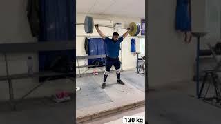 Snatch and hang snatch 130 kg by indian weightlifter vikas thakur