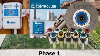 Upgrading w/ a Hunter X2 timer, a rain sensor, and MP Rotator nozzles | Phase 1