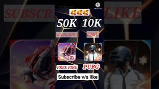 pubg v/s free fire  # #short video #SK Gamar A2Z