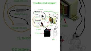 how to inverter circuit diagram #dc to ac converter ,Inverter connection 2022