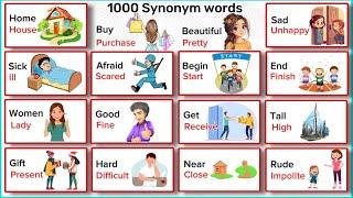 1000 Synonyms Words  || 1000 English Similar Words  || Synonyms Words for Beginners…