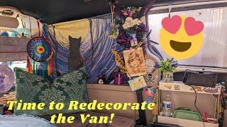 Let the Redecorating Commence! | Life at Camp Ep. 71 | VAN LIFE in a Minivan Camper Conversion 