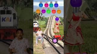 Funny dancing tractor aunty stop the high-speed train #shortsfeed #trendingshorts