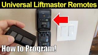  Universal Liftmaster Garage Door Remote ● How Program ● Chamberlain ● Craftsman