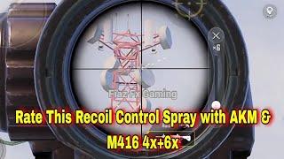 Rate This Recoil Control Spray 4x+6x With M416 & AKM Scope sensitivity settings shorts #shorts