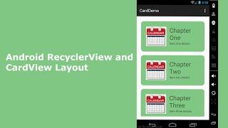 Android RecyclerView and CardView Layout