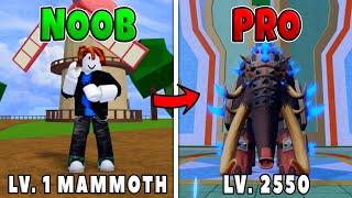 Beating Blox Fruits Using The New Mammoth Fruit!