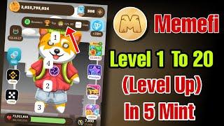 Increase your Level from 1-30 in just one day in Memefi || Memefi Level up trick