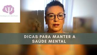 Dicas para manter a saúde mental