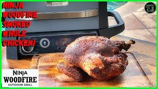 NINJA WOODFIRE OUTDOOR GRILL SMOKED WHOLE CHICKEN! Ninja Woodfire Grill Recipes!