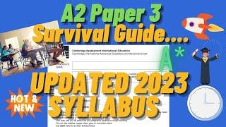 A2 Business Paper 3 Survival Guide Updated 2023 [CAIE New Syllabus]