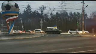 Ukrainian tanks seen near Gostomel airbase on Kyiv outskirts | AFP