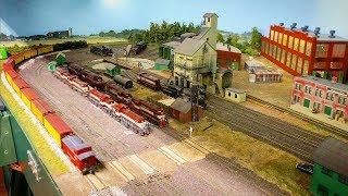 Large Private Model Railroad layout in HO scale 4K UHD