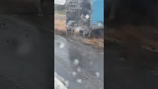 This Truck driver ended up on the wrong side of the highway