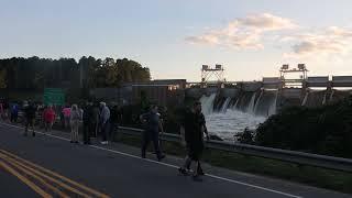 Alexander County residents watch water pour through Oxford Dam