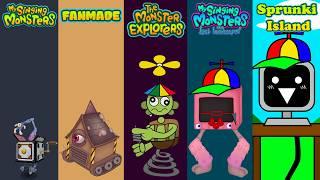 My Singing Monsters, Monster Explorers, Lost Landscapes, Sprunki Island | Redesign Comparisons