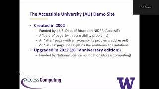 Web Accessibility (Accessible University Edition)