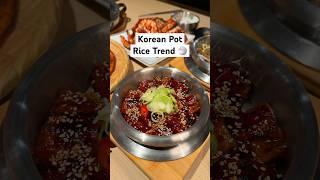 Trying one of the BIGGEST food trends of the year, Korean pot rice  #losangeles #foodie #korean