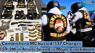 Comanchero MC hit with 130+ criminal charges after a three-year probe.