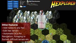 Early Preview of Hexplorer (Tabletop RPG Hexcrawl Tool)