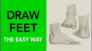 How to Draw Feet | Easy Step-by-step Drawing Tutorial