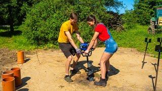 MONEY Well Spent on DRILLING out Foundations for our TINY HOUSE Under $5000