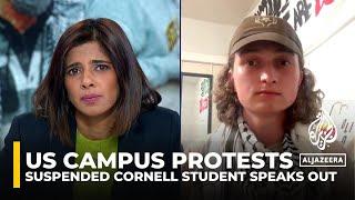 Cornell student suspended over Gaza protest speaks out