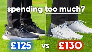 Are you SPENDING TOO MUCH on your golf shoes? (head-to-head test)