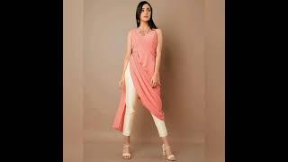 TRENDY COWL PATTERN KURTI/DRESS IDEAS#fashionvirtue#cowl#kurti#frock#dhoti