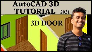 AutoCAD House Design (3D)- Part 4- AutoCAD 3D Door Design and placement (2021)