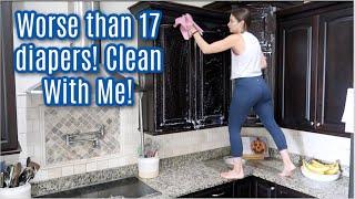 Worse Than 17 Diapers. Clean With Me! Whole House Cleaning I've Neglected! Mom Life! Homemaking