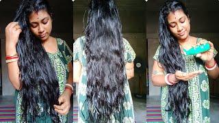 Heavy hair oiling  || Long Hair || puja creation 99