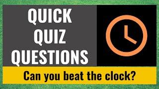 Lightning round #2 - Quick quiz questions - Trivia challenge