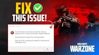 How to Fix GPU Driver Does Not Meet Minimum Requirements in Warzone on PC | MW2 GPU Driver Version