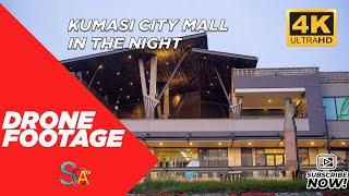 DRONE FOOTAGE - KUMASI CITY MALL IN THE NIGHT